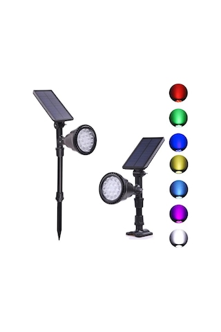 Forlife 30watt Fonksiyonel Solar Çim / Bahçe Aydınlatma Armatürü Rgb