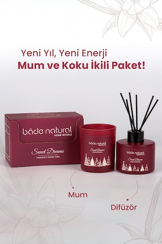 Sweet Dreams Caramel & Vanilla Cake Soya Mumu Çubuklu Oda Kokusu