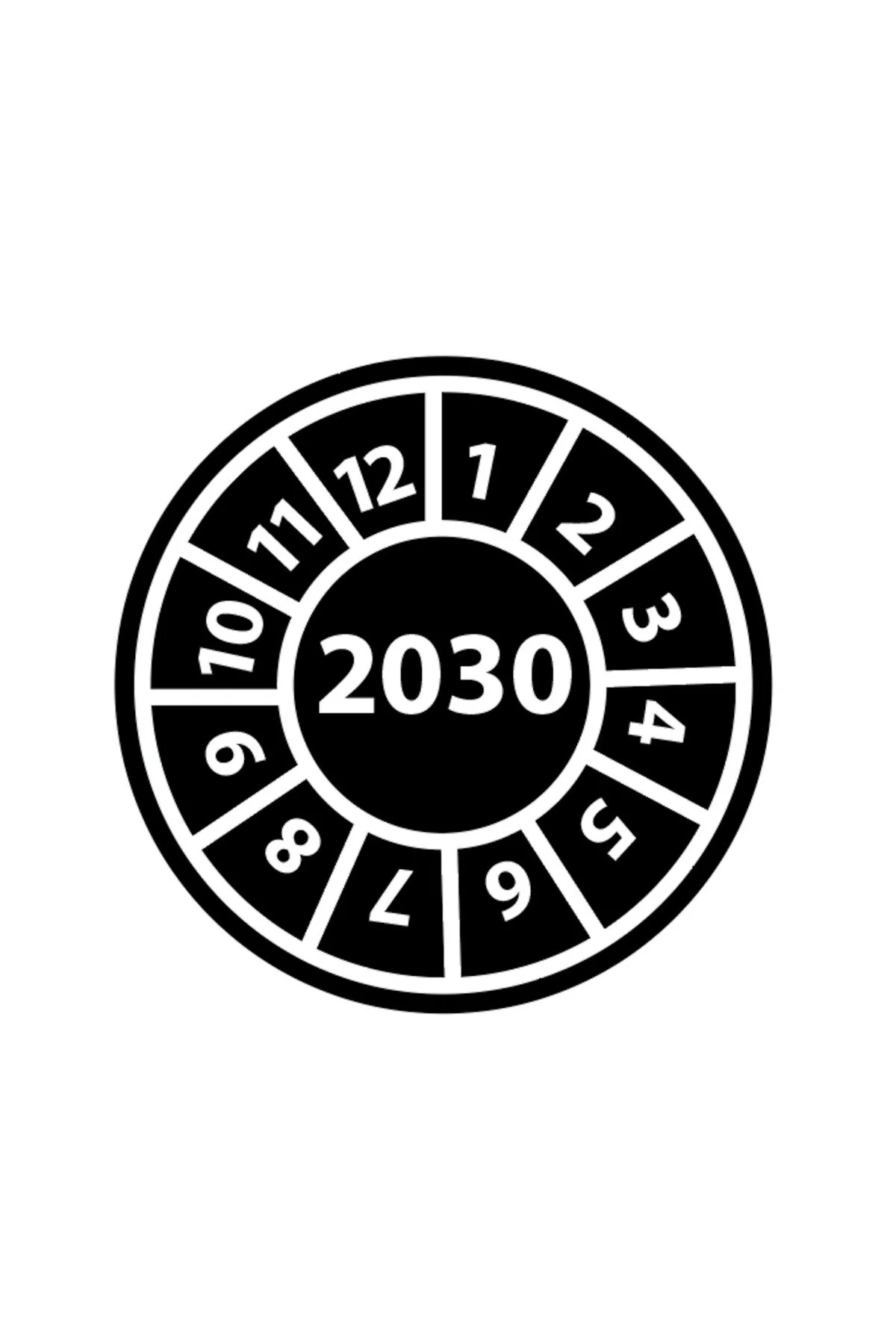Yangın Tüpü Etiketi 2030 Siyah Siyah