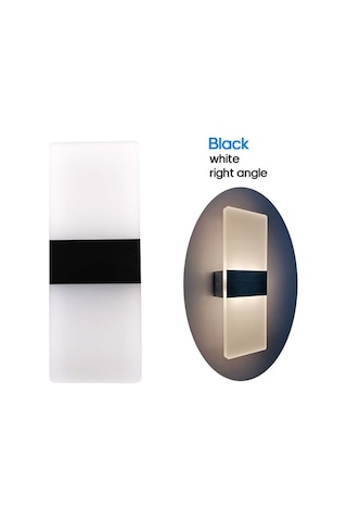 Fortunelane Modern Led Piyano Tuşu Duvar Lambası: Akrilik & Alüminyum, Siyah & Altın, Beyaz & Sıcak Beyaz Işık, 6w, 50.000 Saat Ö Diğer