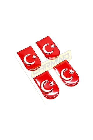 Türk Bayrağı Şarjör Sticker 4 Adet