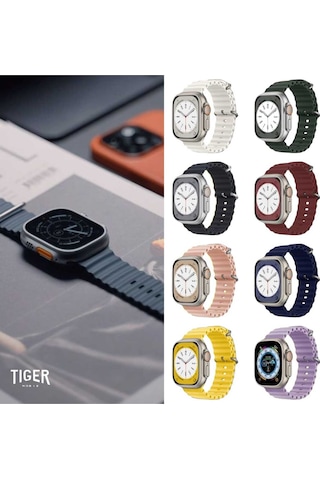 Apple Uyumlu Watch 2/3/4/5/6/7/8/9/se/se2 38mm 40mm 41mm Silikon Loop Kordon