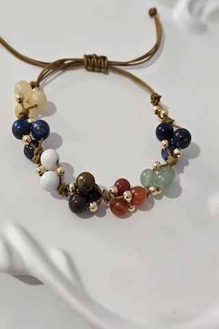 Sertifikalı 6 Mm Öğrenci Doğaltaş Bileklik Lapis Lazuli, Sodalit, Kalsit, Kaplangözü, Havlit, Karenlyan Akik, Aventurin Çok renkli