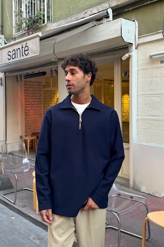 Flaw Fermuarlı Sweatshirt Lacivert Lacivert