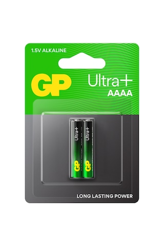 GP Batteries 25A Ultra Plus Lr8D425/E96/AAAA Boy İncenin İncesi Pil, 1.5 Volt, 2’li Kart