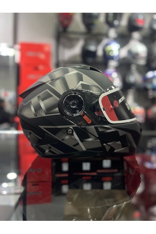 Scoyco 868 Space Çene Açılır Motosiklet Kaskı Siyah
