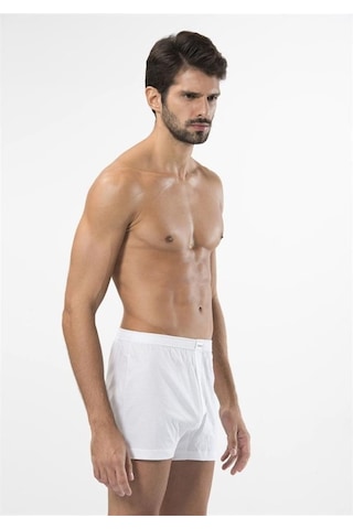 Türen 186 Düğmeli Boxer Ikili Paket-Beyaz - M