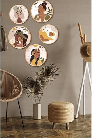 Notpa Dekorize Mdf 5 Parça Çerçeve Görünümlü Tablo Set 5006, 8692016031622 Diğer