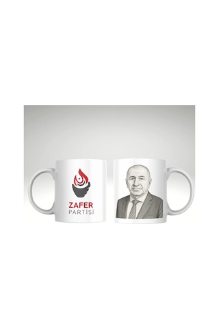 Applucky Ümit Özdağ Zafer Partisi Baskı Kupa Bardak Beyaz