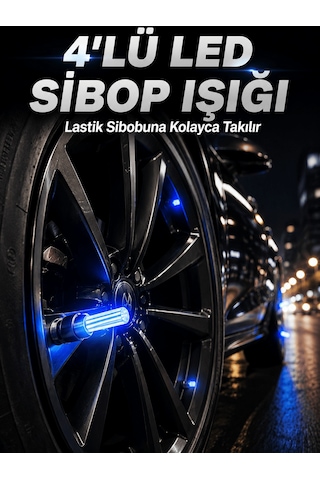 Shnstore 4'lü Araç Sibop Led Işığı Otomatik Açılan Lastik Işığı Seti Shntknd0720