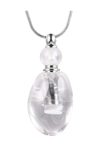 Uçucu Yağ Difüzör Aromaterapi Taş Kolye Kolye, Kadınlar Ve Erkekler İçin İyileştirici Kristal Noktası Taşlı Kolye