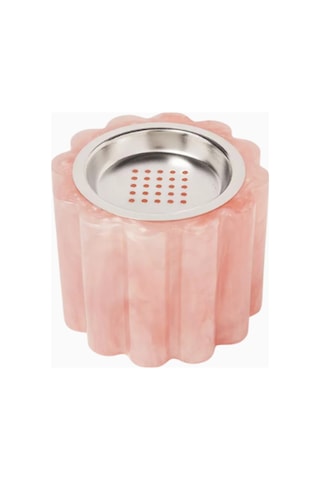 L Afshar L'afshar Scallop Rezin Mabkhara, Gümüş Plakalı Modern Tütsülük Tütsü & Tütsülük Pembe