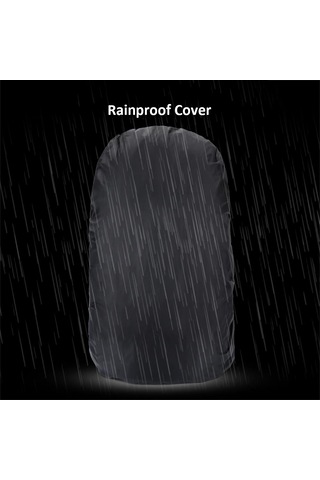 Ranyeek 50 Litre Su Geçirmez Dağcılık Sırt Çantası - Kadın Erkek Outdoor Daypack, Koyu Yeşil Çok Renkli