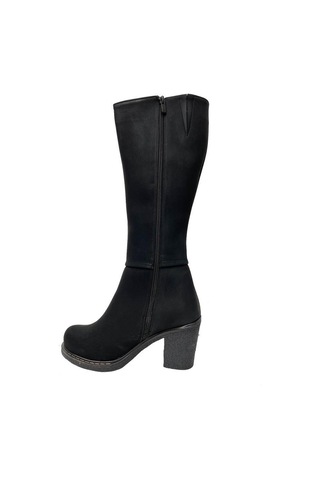 Leona 2503-21 Deri Trend Fashion Kadın Çizme Siyah