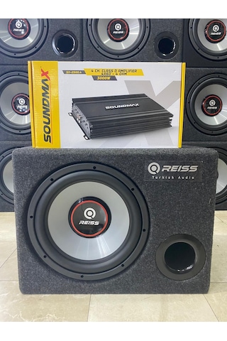 Reıss Audıo Paket Set 30cm Bass 1000w 3000w 4x60rms 4kanllı Anfi