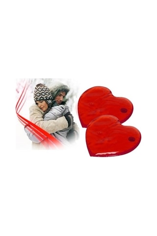 Kalp Şeklinde Sihirli Jel  Isıtıcı Kırmızı