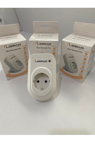 Uzmlight Ledram Faz Akım Koruma Özellikli Fiş Priz - 16a 250v 3500w - Çocuk Korumalı Özellikli - Durum Led Işıklı 0