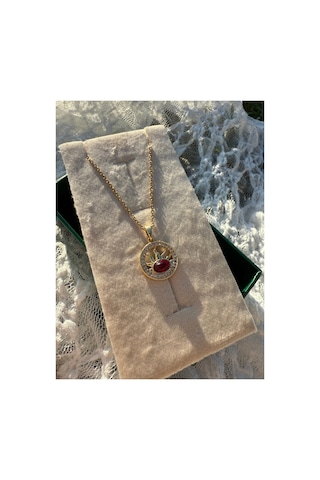 Sun Flame Ruby Pendant Çok Renkli