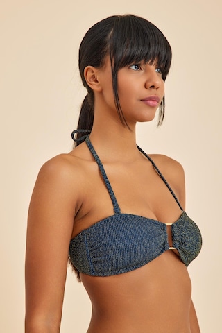Maldives Lacivert Straplez Boyundan Bağlamalı Pedli Bikini Üst Lacivert