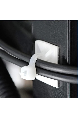 Çetsan Yapışkanlı Kroşe 19X19 Mm-100 Adet Kablo Bağı Kroşesi Yapı