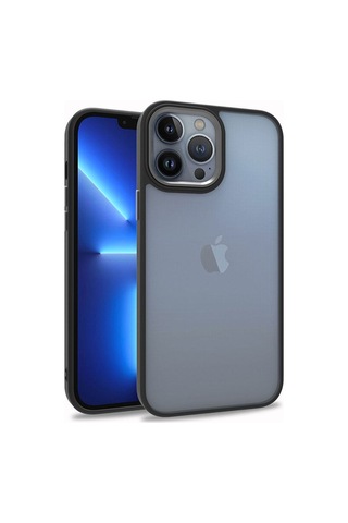 Apple Uyumlu iPhone 13 Pro Max Kılıf Zore Flora Kapak Siyah