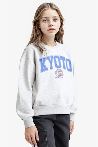 Defacto Kız Çocuk Relax Fit Bisiklet Yaka Slogan Baskılı 2li Sweatshirt E6473a825aubk81 Siyah