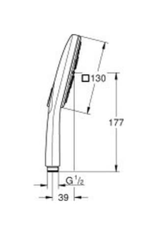 Grohe Rainshower Smartactive 130 Cube El Duşu 3 Akışlı - 26582000 Krom