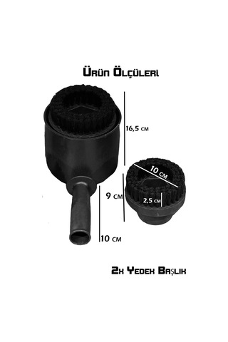 Yeni Nesil Su Sıçratmayan Fırça Seti Koltuk Yıkama Temizleme Fırçası