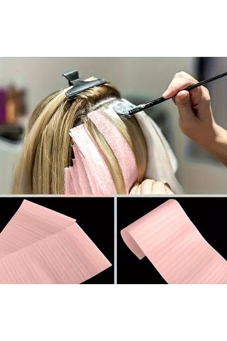 Elmpaly Pembe Saç Rengi Kağıdı - Canlı Renk Ve Kolay Kullanım İçin Salon Kalitesi Ayrım Şeritleri Pembe