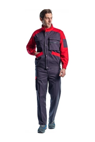 Şensel, Mont Takım, Gri-Kırmızı -90E231- Iş Takımı-Iş Elbisesi