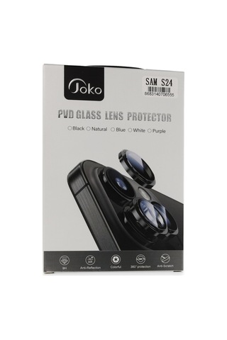 Galaxy Uyumlu S24 Pvd Metal Kamera Lens - Siyah Düz Renkli