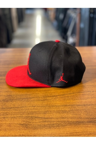 Air Jordan Siyah Kırmızı Hiphop Snapback Rapper Basket Cap Şapka