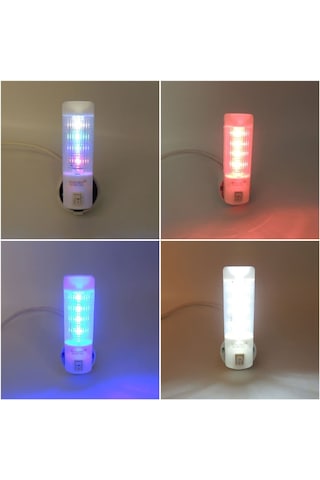 Uzun Led Gece Lambası 0,5W Tasarruflu Işıklı Fişli Düğmeli