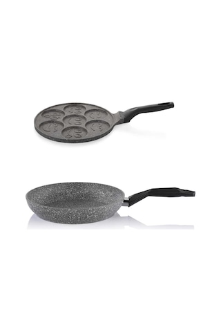 Schafer 24 Cm Granit Tava Ve 26 Cm Emoji Pankek Tavası