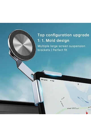 Honeybeeshop A Alüminyum Alaşımlı Manyetik Araba Tutucu 360 Döner Tesla Model 3 Y Highland Telefon Tutucu Araç Aksesuarı
