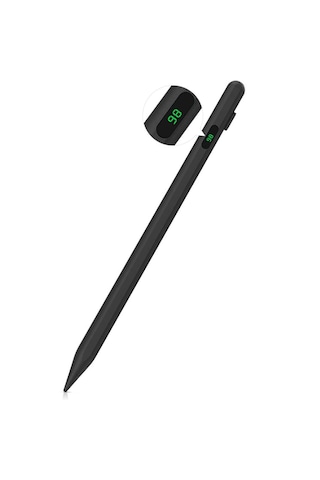 Forzacase Apple Uyumlu iOS Android Tablet Ve Telefonlar İle Led Göstergeli Dokunmatik Kalem Siyah - Fc1161 Siyah