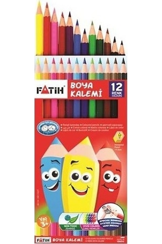 Fatih Kuru Boya Kalemi 12 Renk Tam Boy Diğer Fatih Kuru Boya Kalemi 12 Renk Tam Boy Diğer