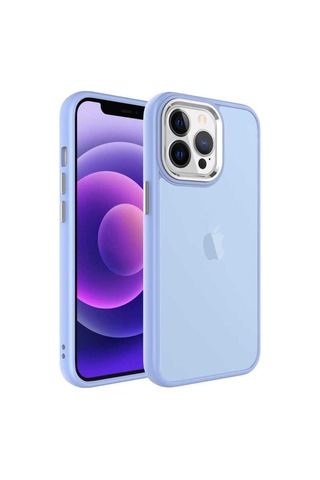Apple Uyumlu iPhone 13 Pro Kılıf Buzlu Sert Pc Zore May Kapak Lila