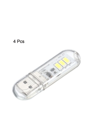 Ev Ve Bahçe Parçaları 4pcs 0.5w Mini Usb Led Işık 6000-6500k İnce Led Işık Çubuğu Temiz Beyaz Cn/251024/07236