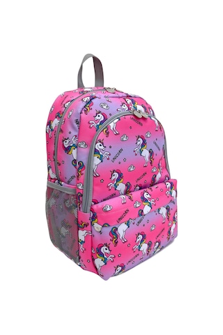 Superbag Kız Çocuk Ilkokul Çantası Unicorn Desenli Sırt Çantası Beslenmelik Ve Kalemlik 3'lü Set