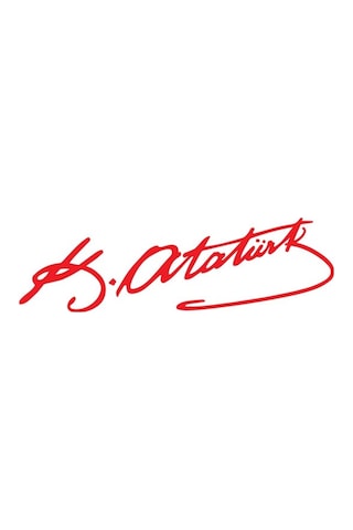 Mustafa Kemal Atatürk İmzalı Mini Sticker Etiket Modeli 12cm