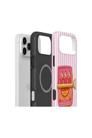 Apple iPhone Uyumlu 17 Pro Vorian Çift Katmanlı Magsafe Kılıf Sardine Club Pink