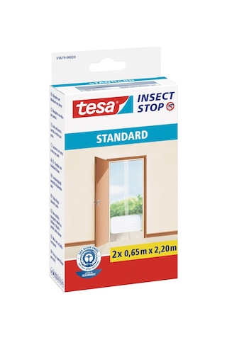 Sineklik, Standart, Cırt Bantlı, Kapı İçin, Kesilerek Ayarlanabilir, Beyaz, 2 Adet 0.65m X 2.20m