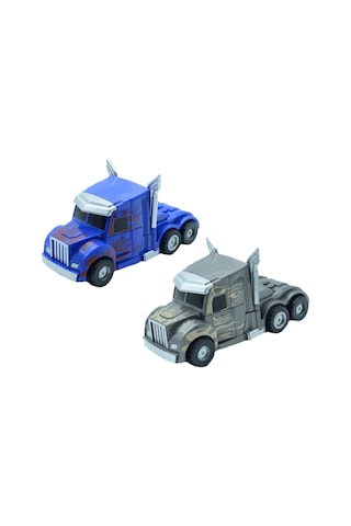 2 Adet Dönüşebilir Transformers Kamyon Robot Oyuncak Çek Bırak Sürtmeli Araba Seti 2 Renk Birden Çok Renkli
