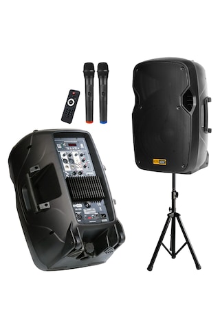 Hs-1500-pak Taşınabilir Ses Sistemi Seti 12 İnç İkili 1500w+800w