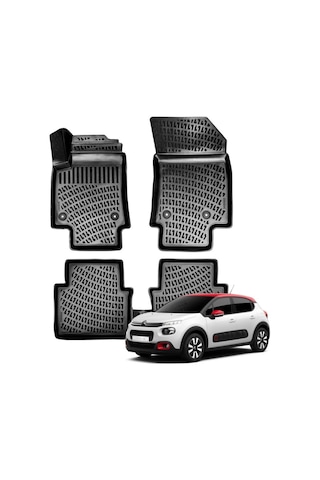 Citroen C3 Aircross 3D Havuzlu Paspas 2017-