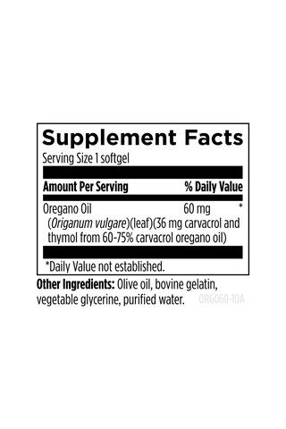 Oil Of Oregano - Oregano Oil Capsules With Highly Concentrated Carvacrol - Supports Intestinal Cleansing - Oregano Oil Pills For Gı Support 60 Softge