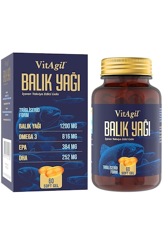 VitAgil Omega 3 1200 Balık Yağı 60 Tablet