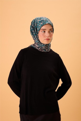 Silk Home İnce Pamuk Soft Eşarp Antrasit Patina Yeşili Krem Sütlü Kahve Desenli Kaymaz Dokulu Tok Duruşlu 90x90 Çok Renkli
