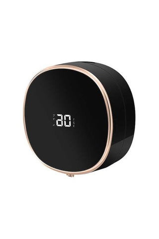 Ulzyvf Duvar Tipi Akıllı Köpük Sabunluk - Sensörlü Otomatik El Dezenfektan Makinesi Siyah Siyah